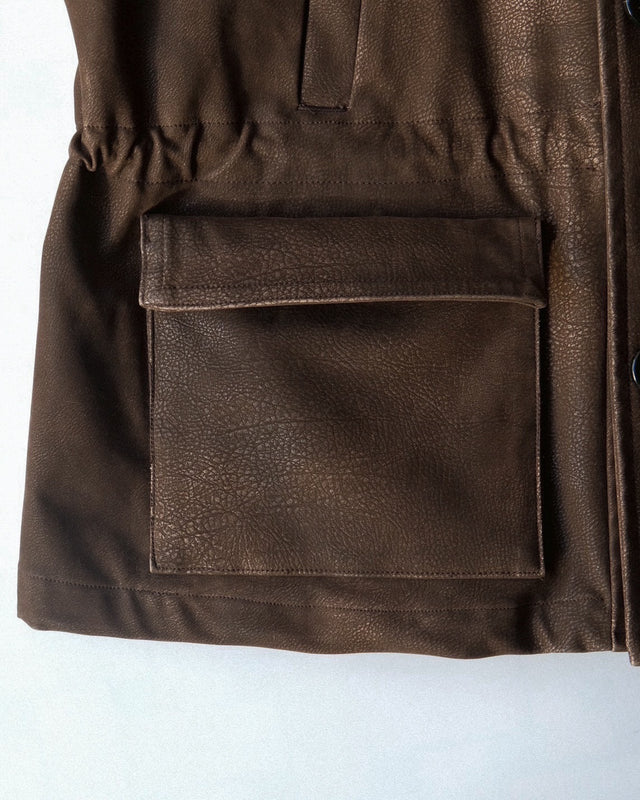 MSTRSKN Trench Half Coat / Brown