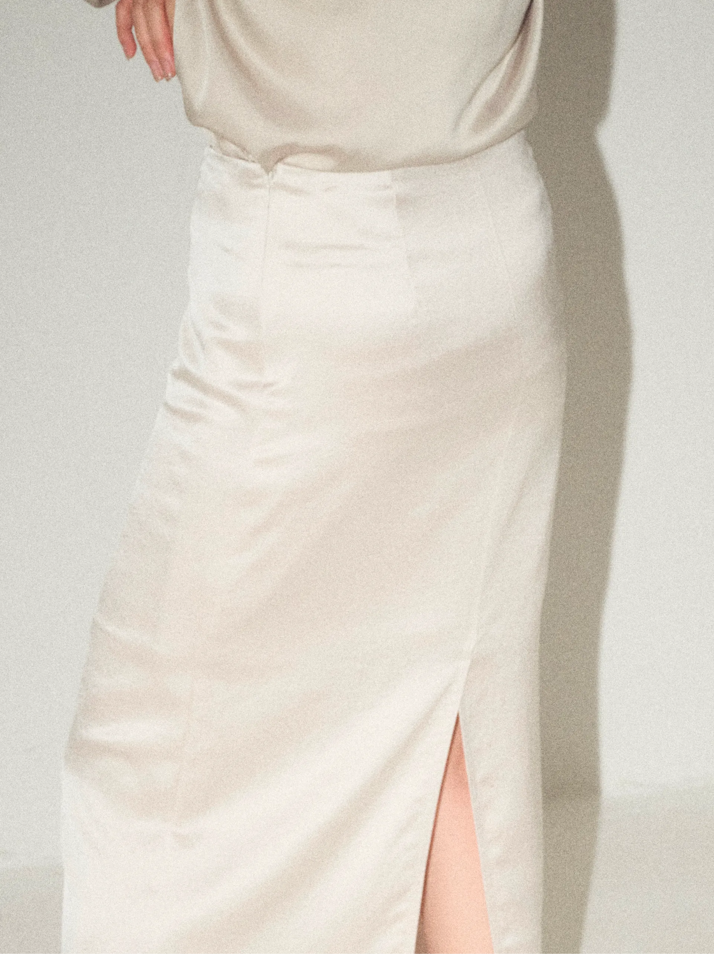 Satin Pencil Skirt