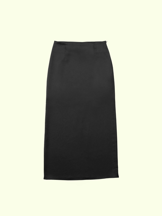 Satin Pencil Skirt